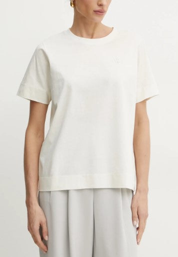 T-shirt de ajuste descontraído em algodão