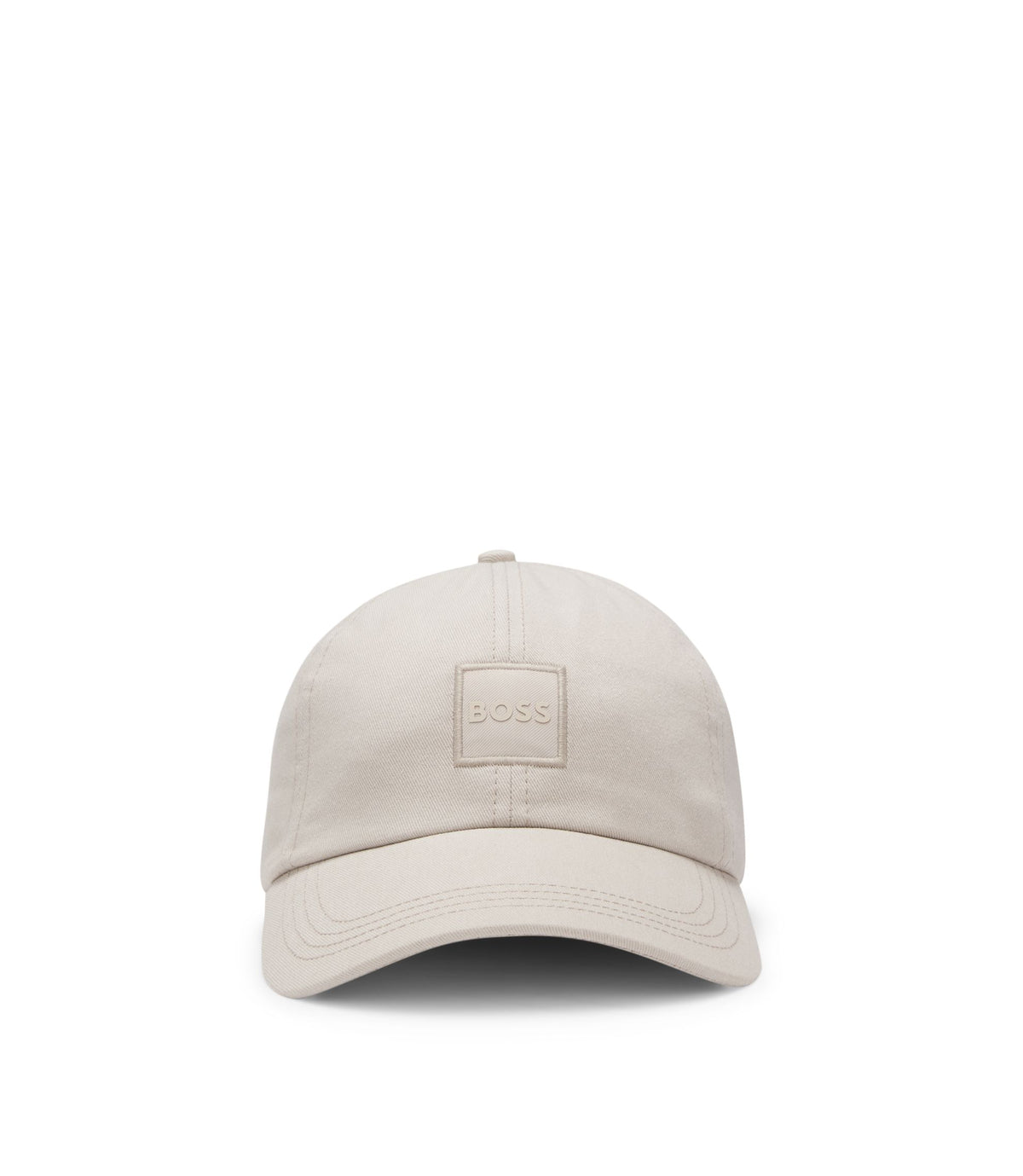 Boné em sarja de algodão com emblema de logótipo