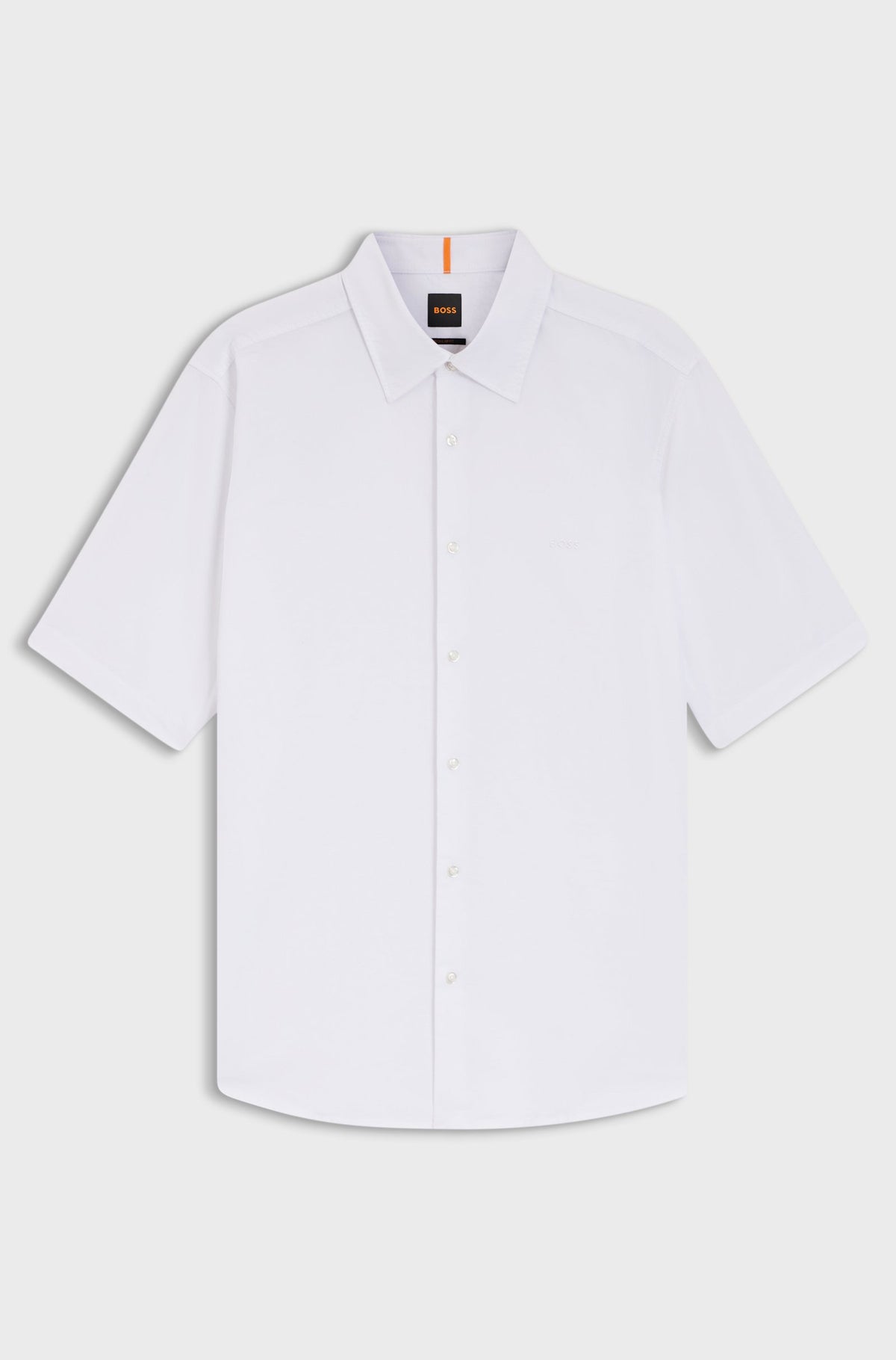 Camisa de ajuste regular em algodão Oxford com lavagem suave
