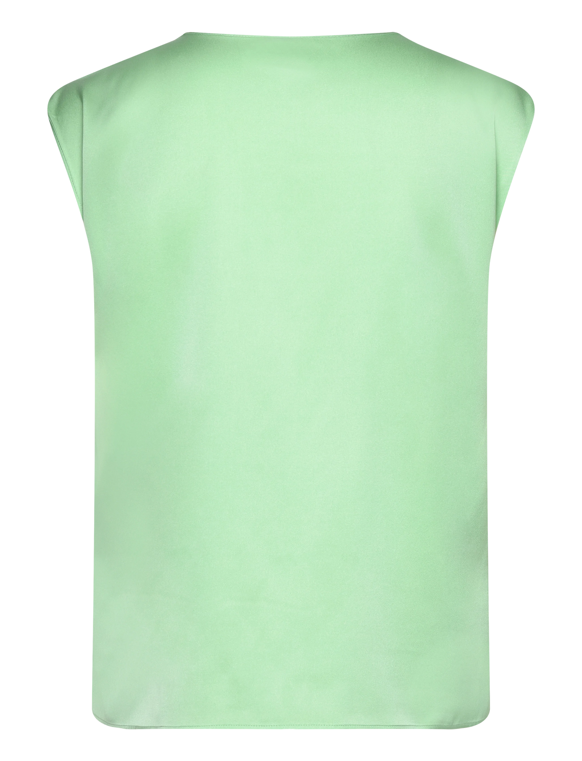 Blusa sem mangas em cetim de seda elástica