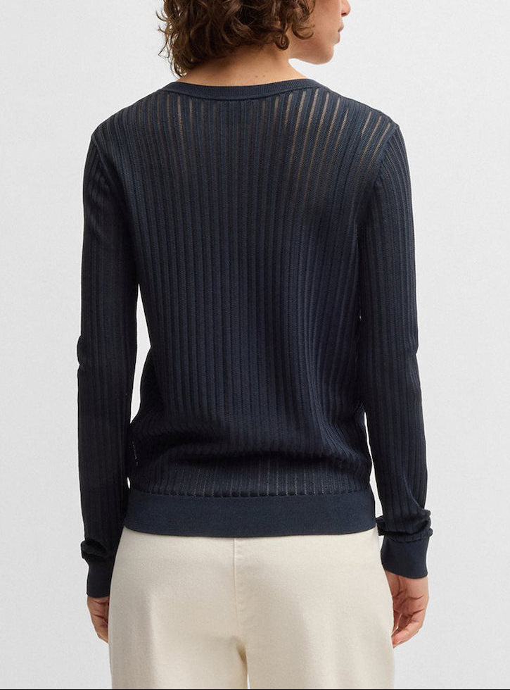 Casaco de malha perfurada