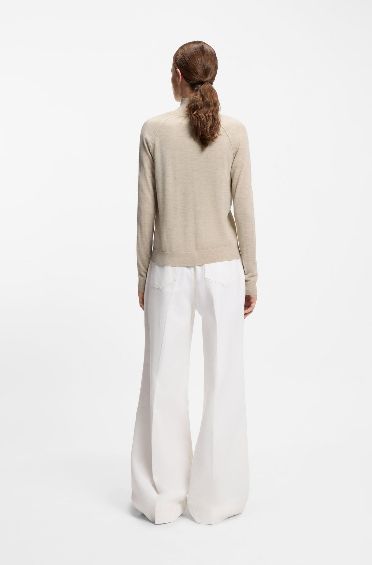 Cardigan de lã virgem com controlo da humidade - BOSS