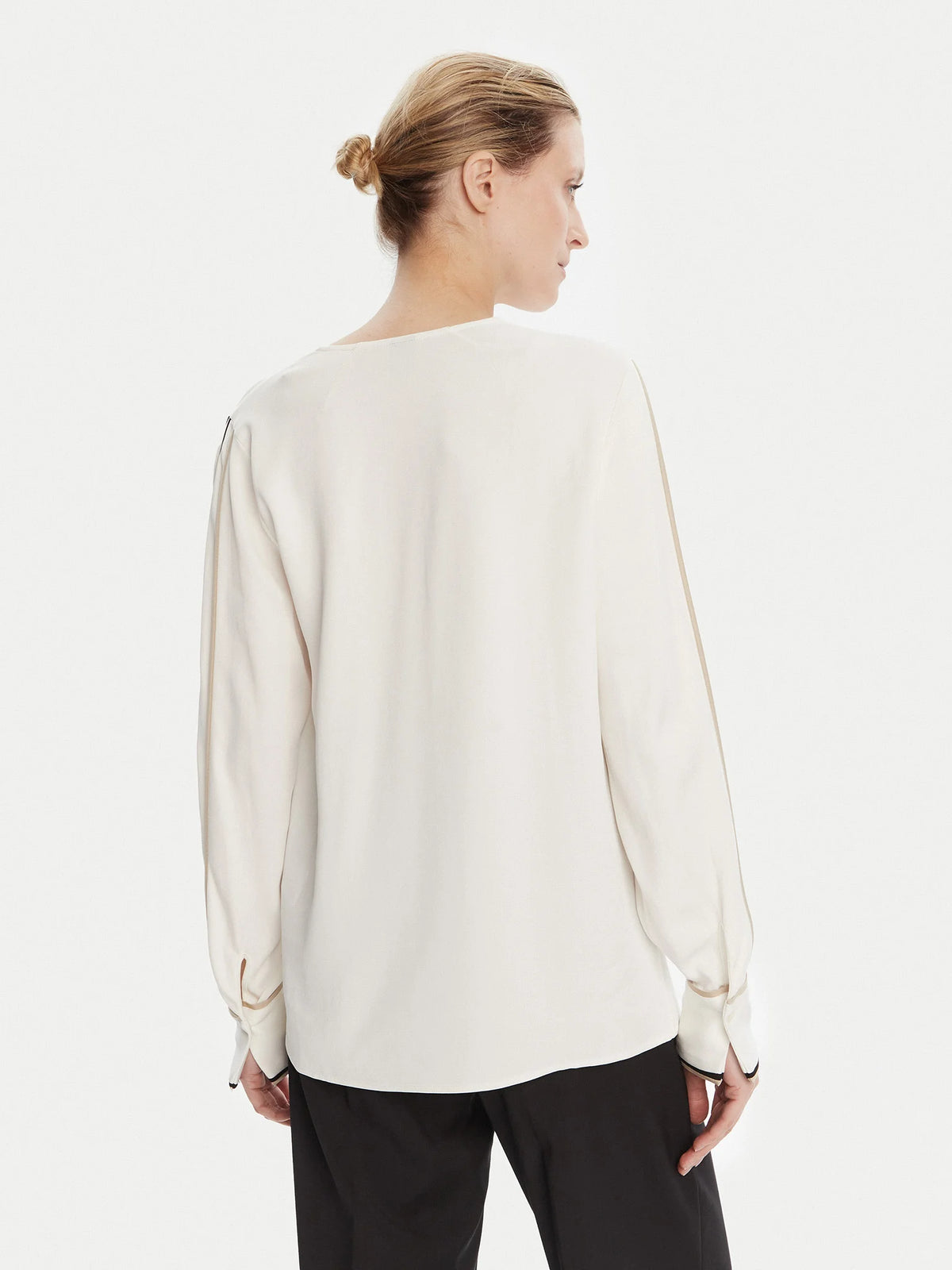 Blusa de manga comprida Regular Fit em mistura de viscose - BOSS