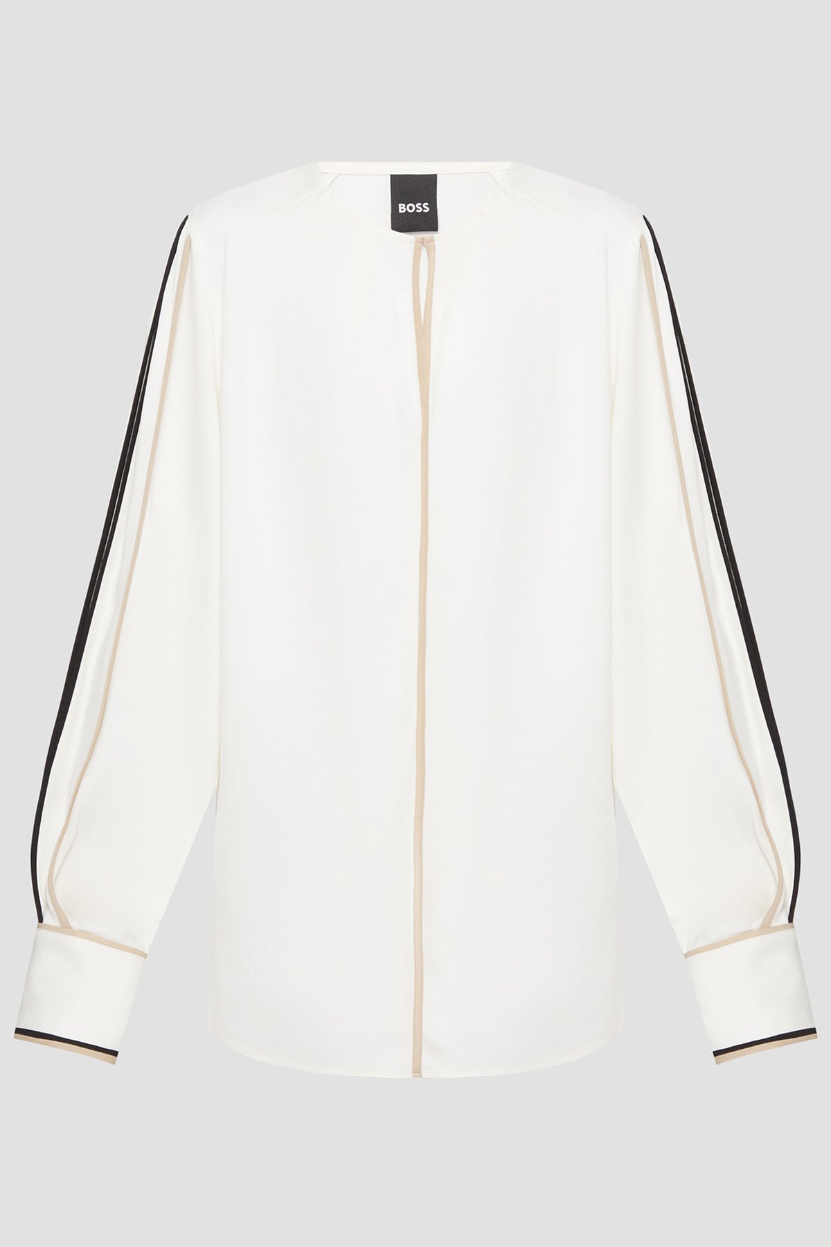 Blusa de manga comprida Regular Fit em mistura de viscose - BOSS