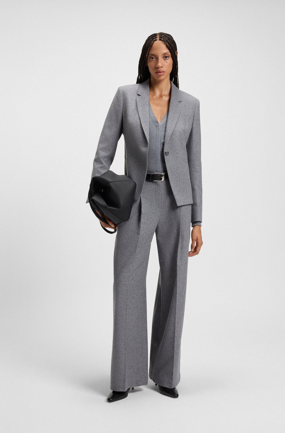 Bolsa Lenah Tote em pele de bovino granulada - BOSS