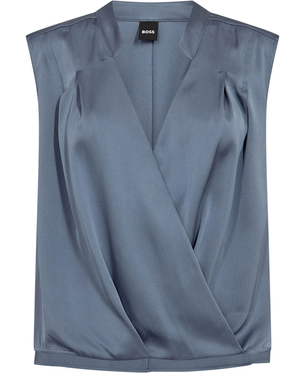 Blusa de ajuste regular em seda elástica