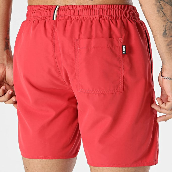 Calções de banho com logótipo estampado em contraste