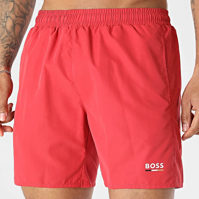 Calções de banho com logótipo estampado em contraste