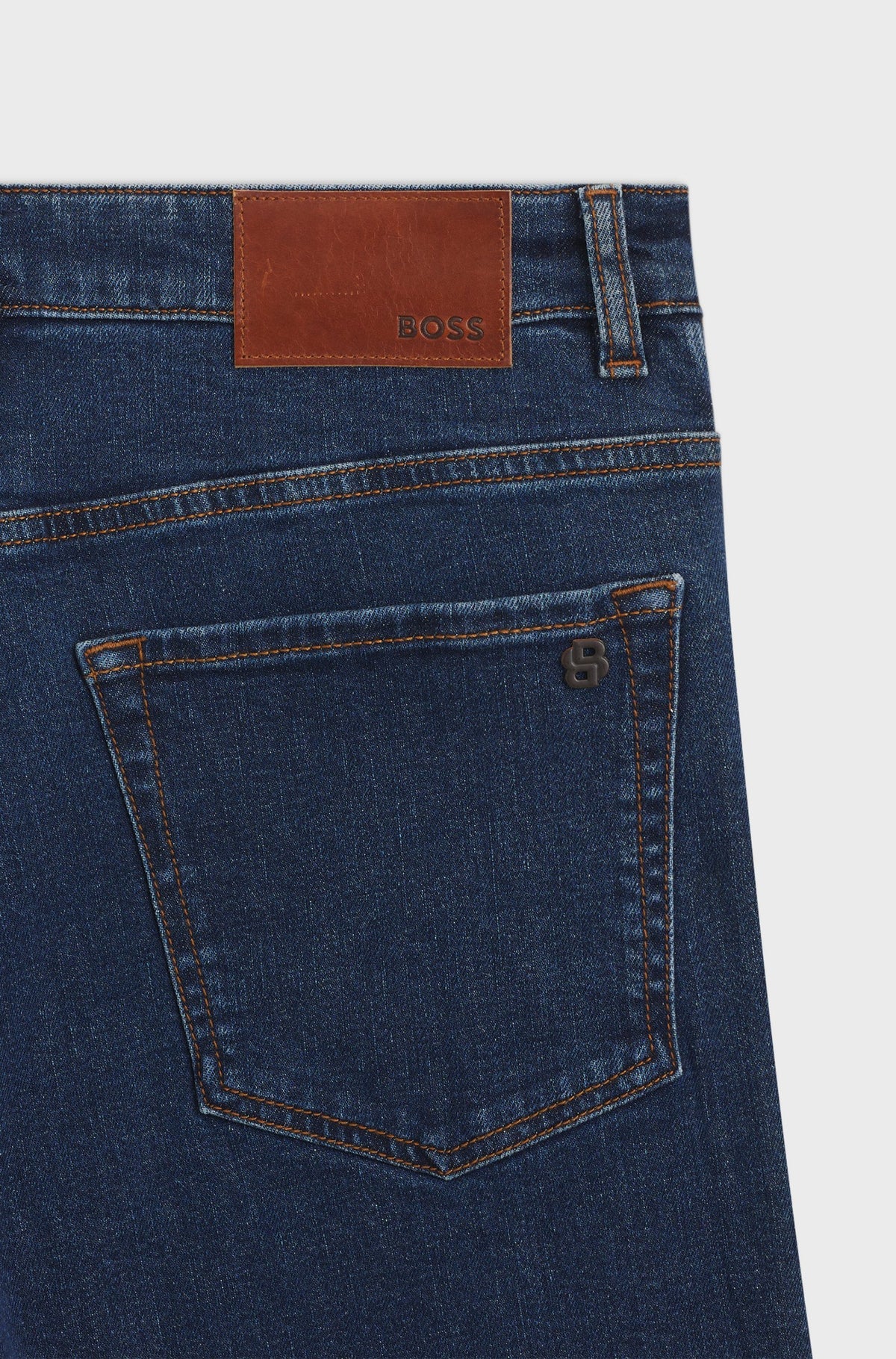 Calças de ganga Maine com ajuste regular em ganga azul elástica