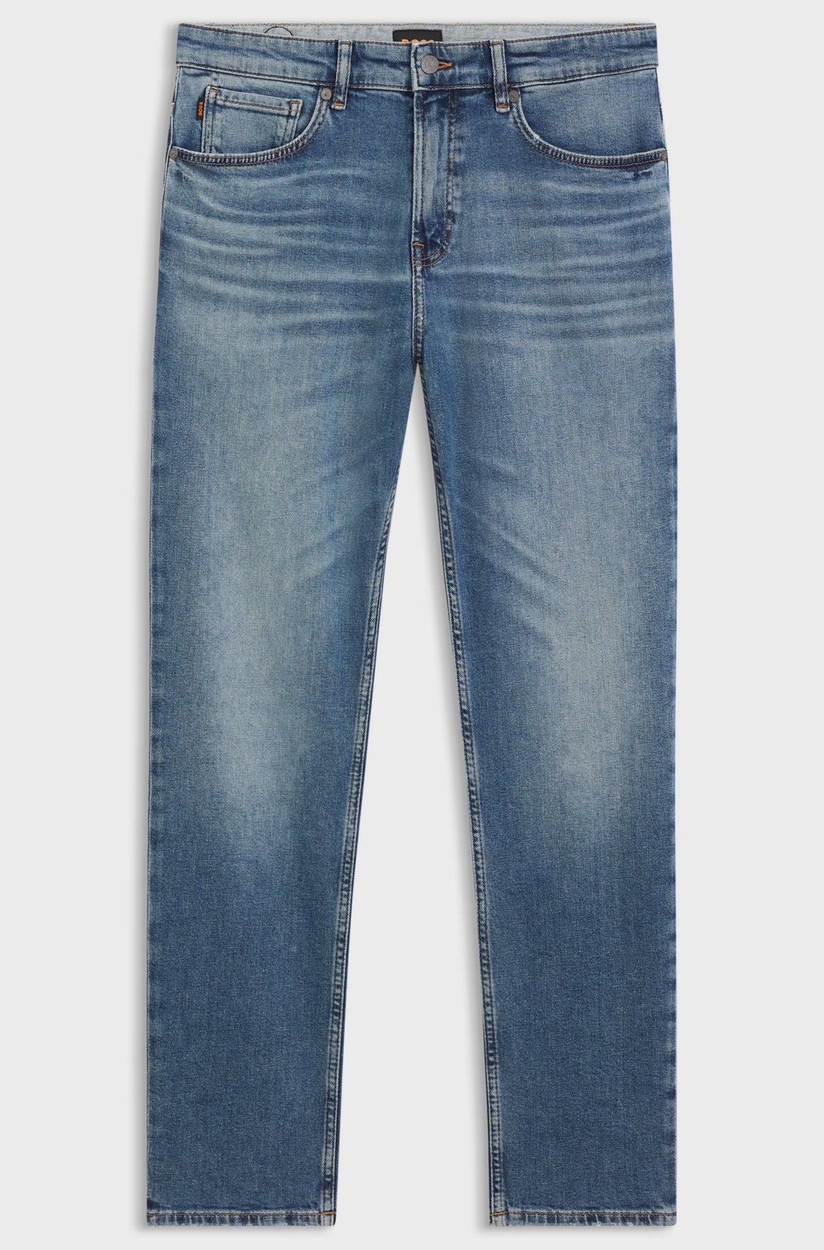 Calças de ganga Maine azuis de ajuste regular em ganga elástica confortável