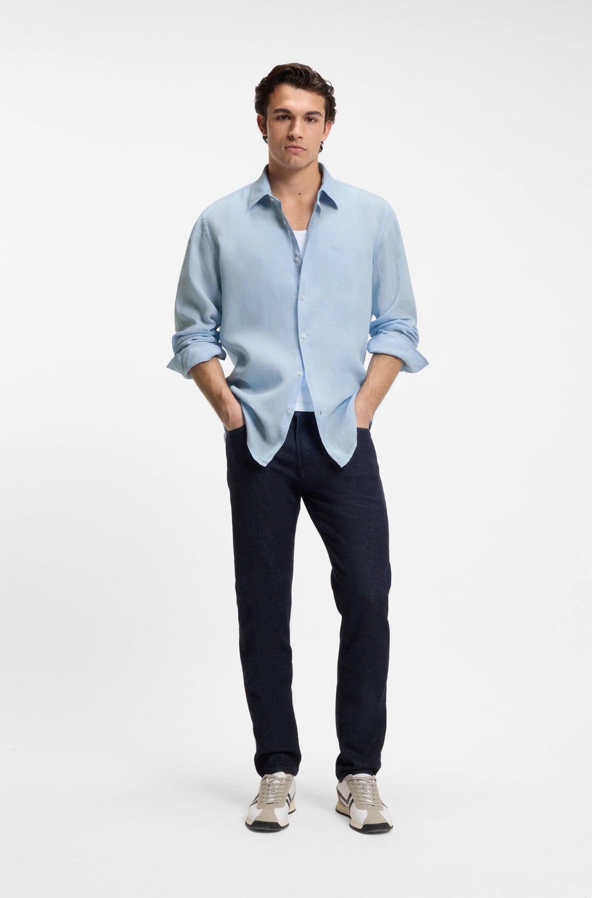 Camisa de corte regular em linho