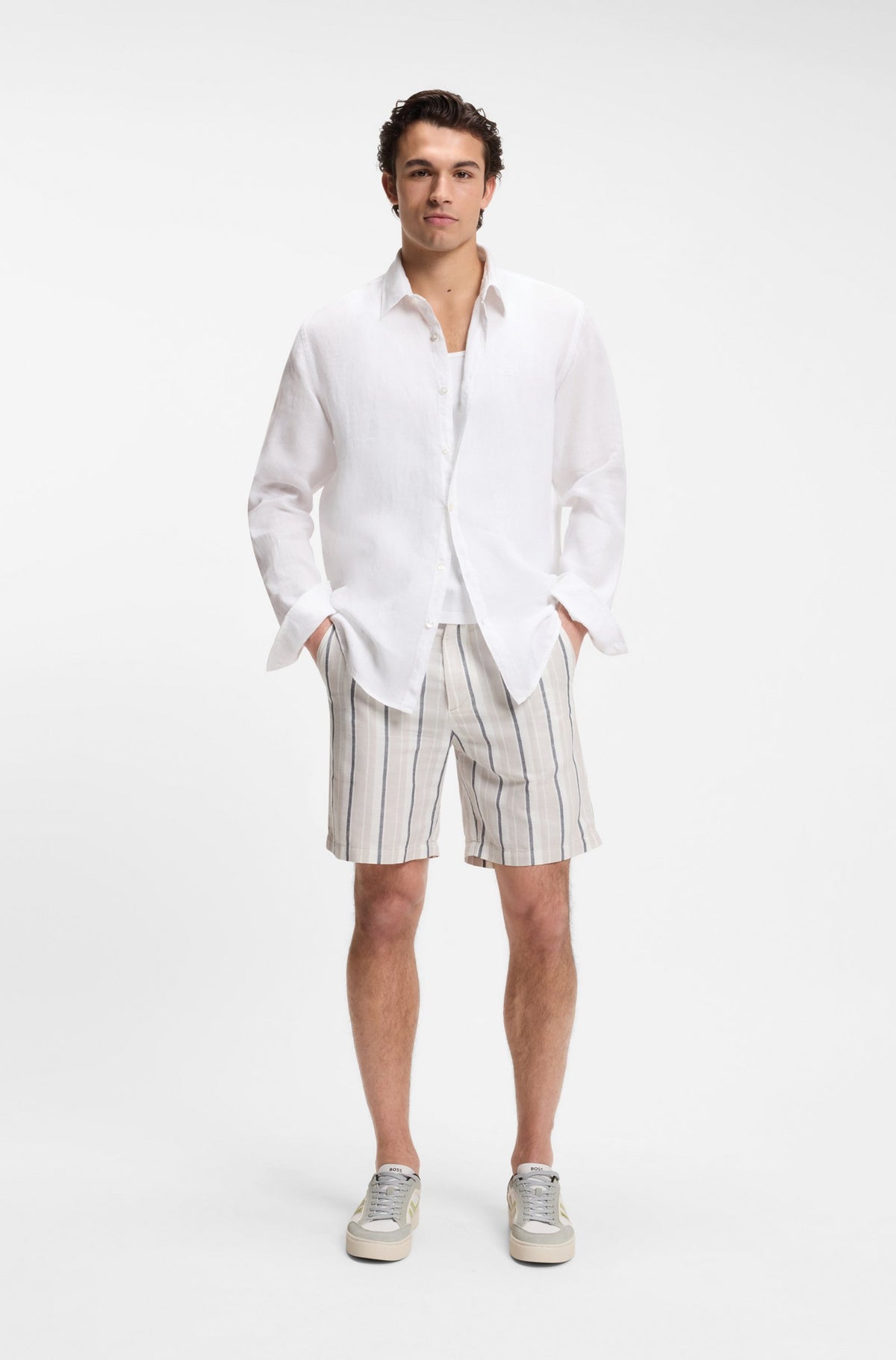 Camisa de corte regular em linho