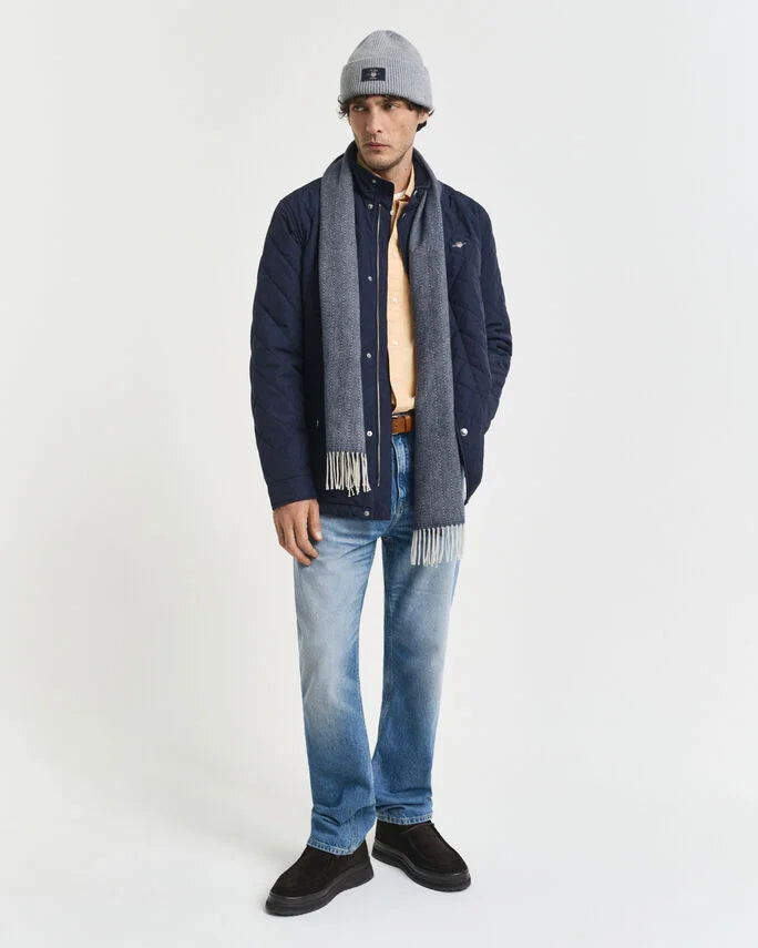 Blusão acolchoado de comprimento médio Windcheater - GANT