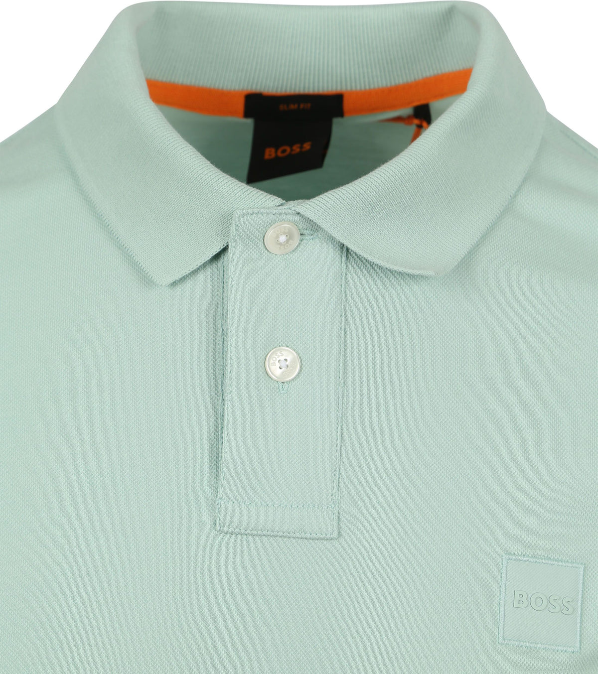 Polo slim-fit em algodão elástico com emblema com logótipo