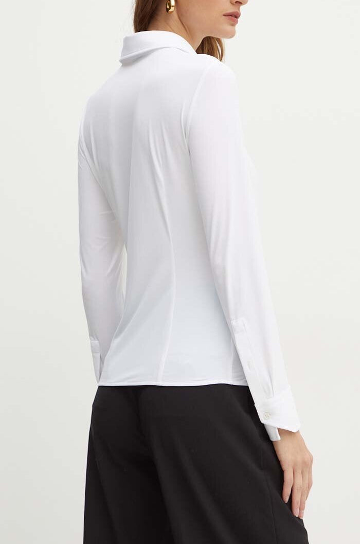 Camisa cintada de tecido elástico