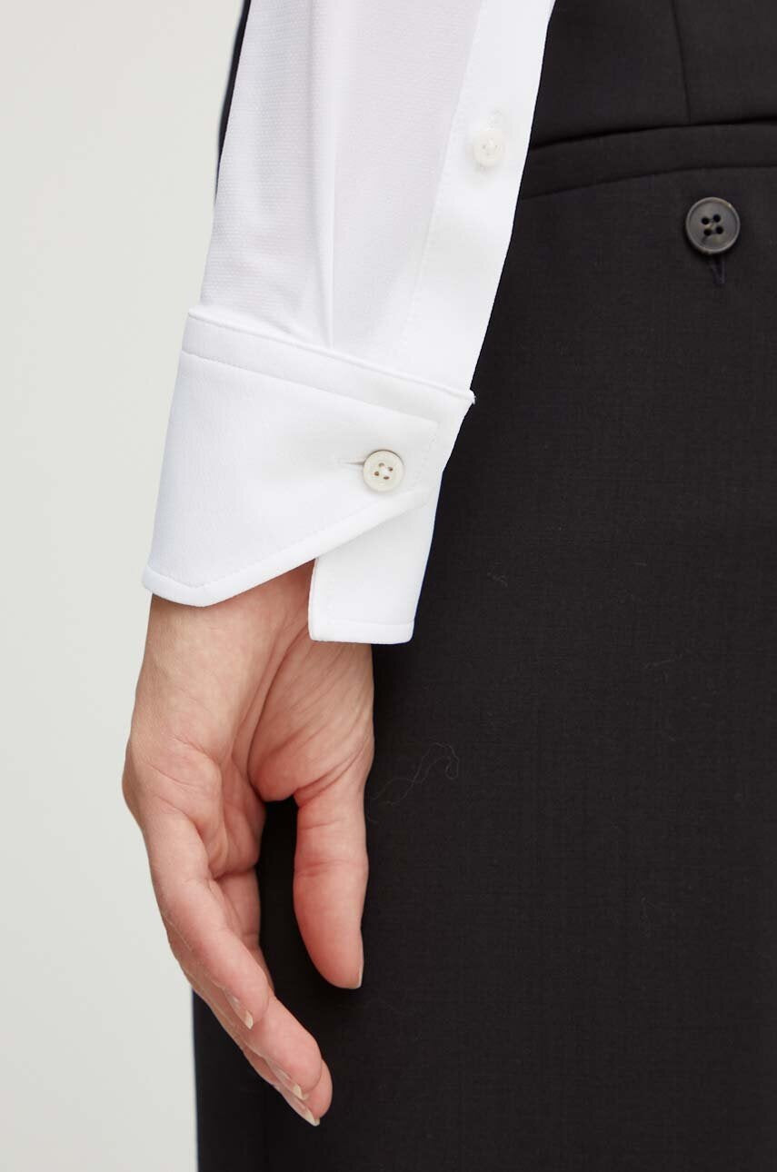 Camisa cintada de tecido elástico