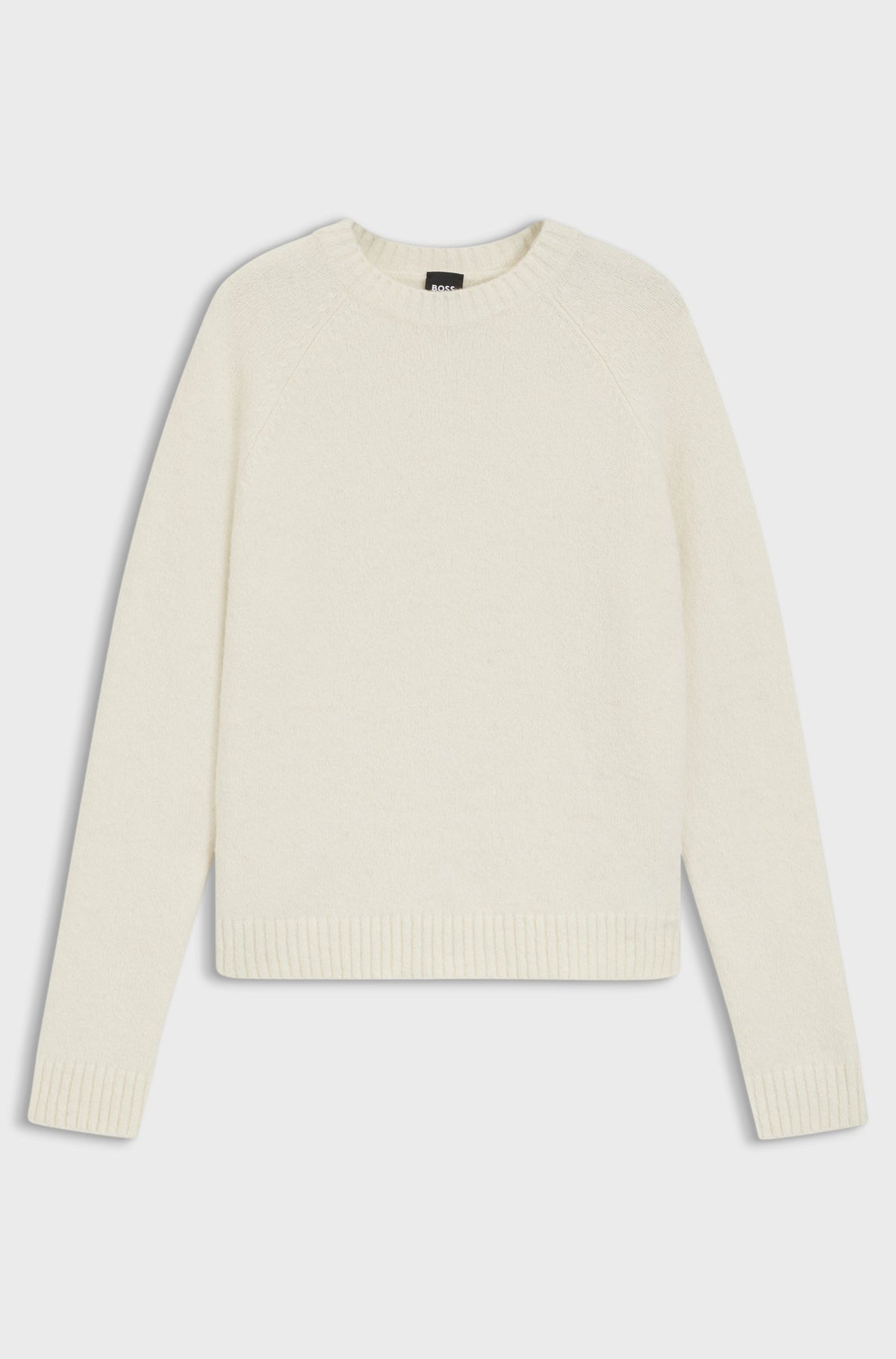 Camisola de gola redonda em tecido elástico - BOSS