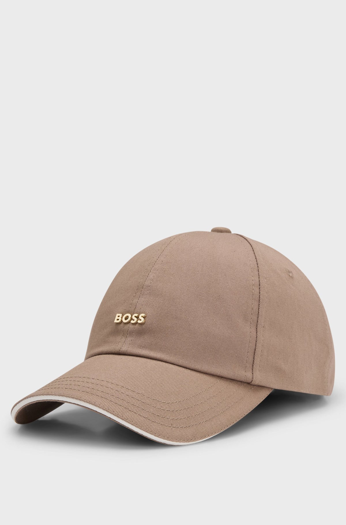 Boné em sarja de algodão com logótipo metálico - BOSS