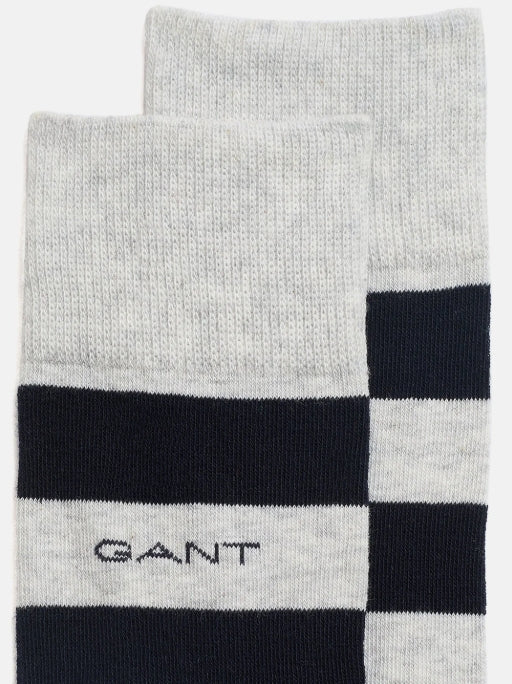 Pack de dois pares de meias às riscas e lisas- GANT