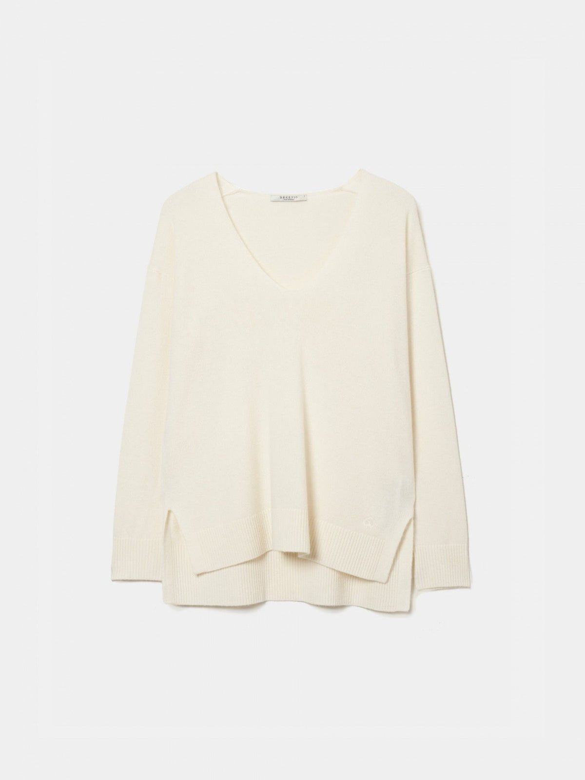 Camisola de lã decote em V - DECENIO