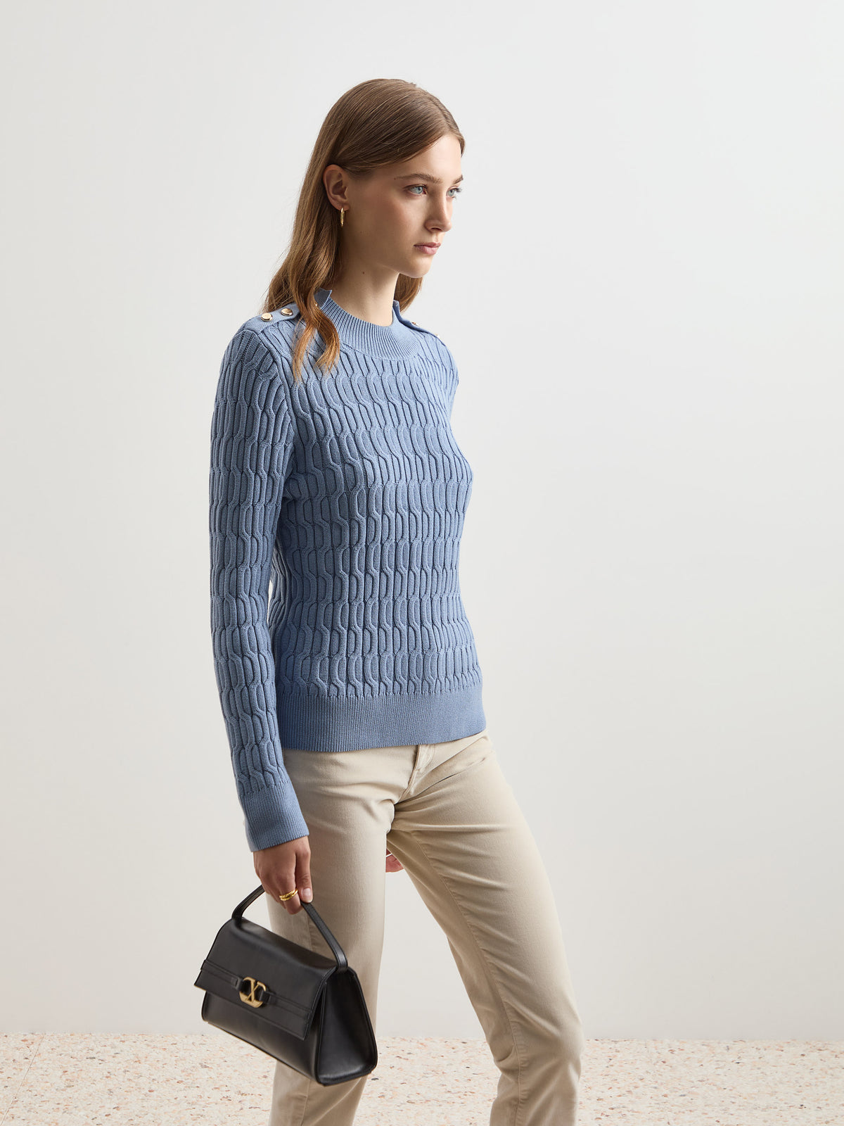 Camisola malha entrançada - DECENIO