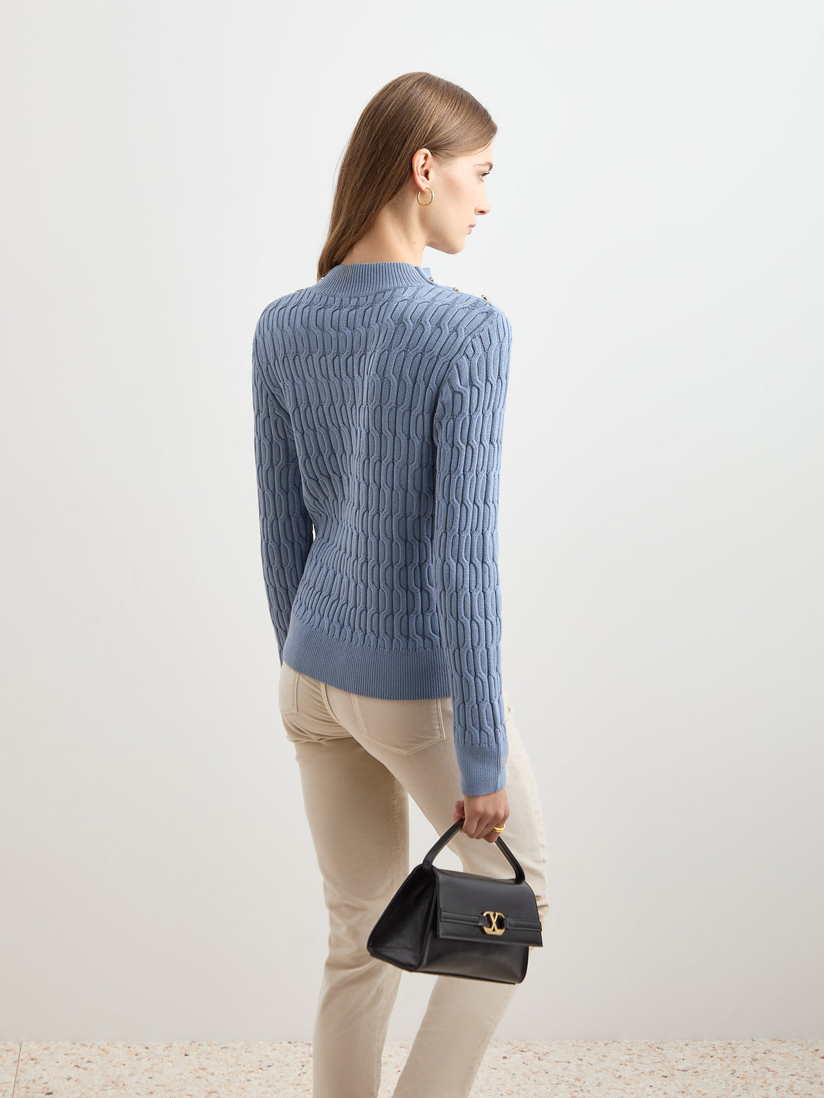 Camisola malha entrançada - DECENIO