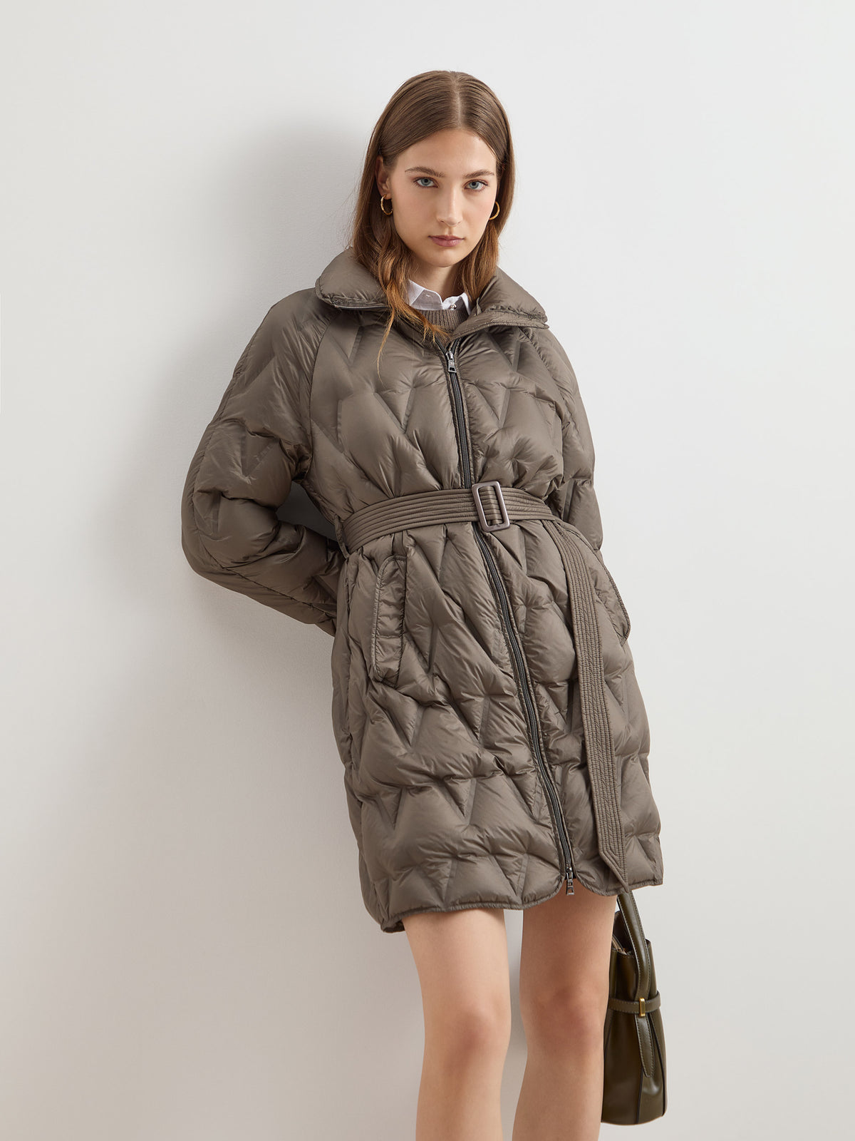 Blusão acolchoado com cinto - DECENIO