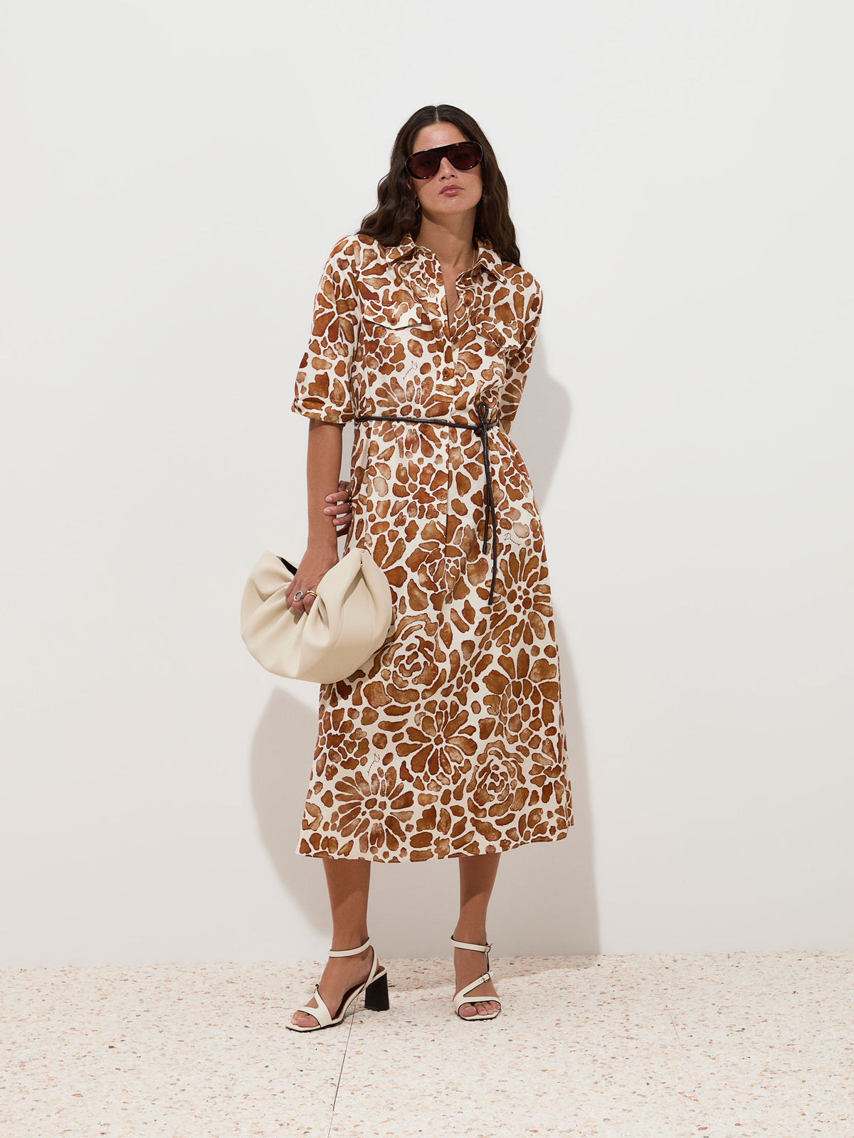 Vestido em algodão com estampado floral