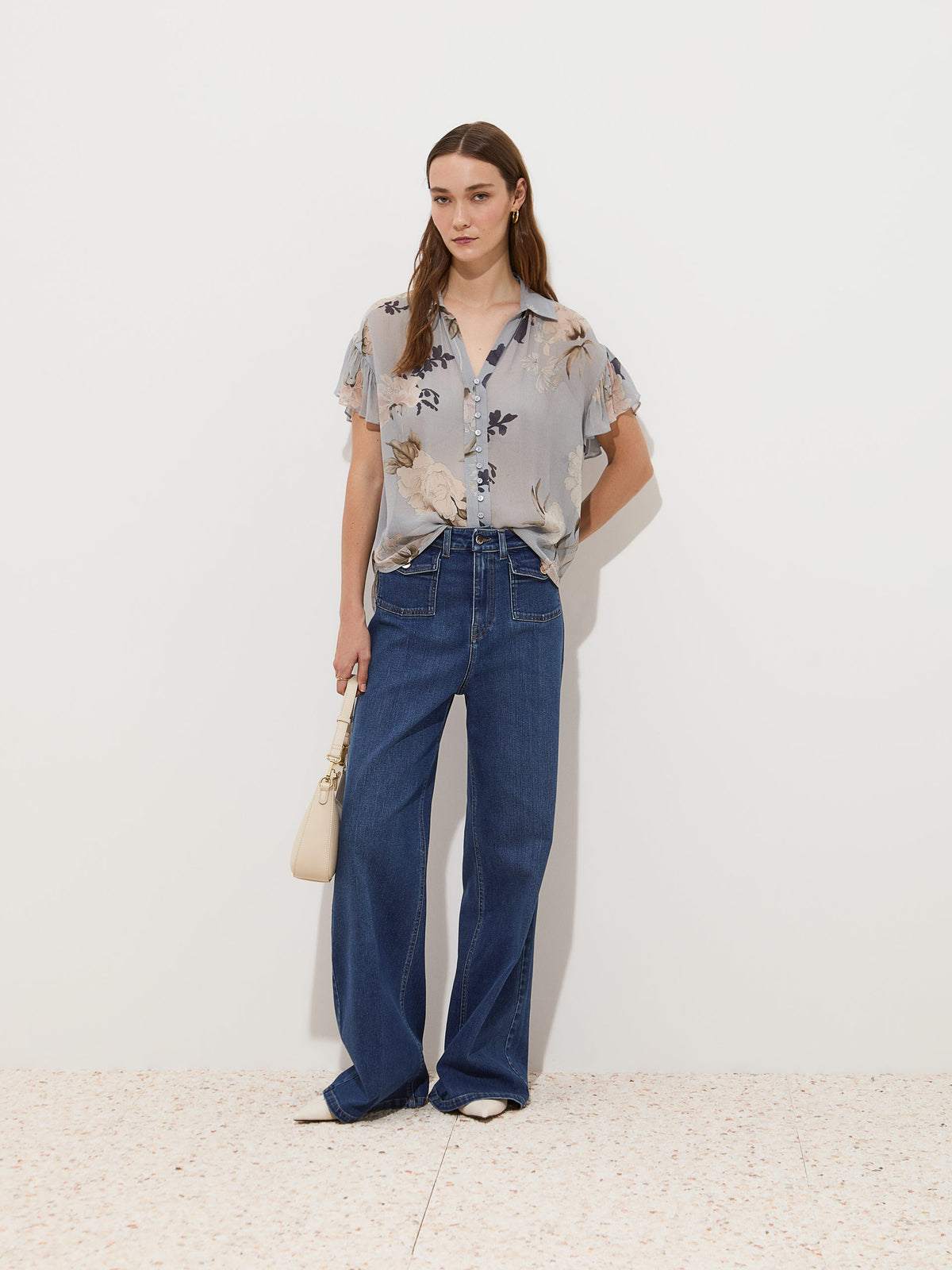 Blusa com estampado floral