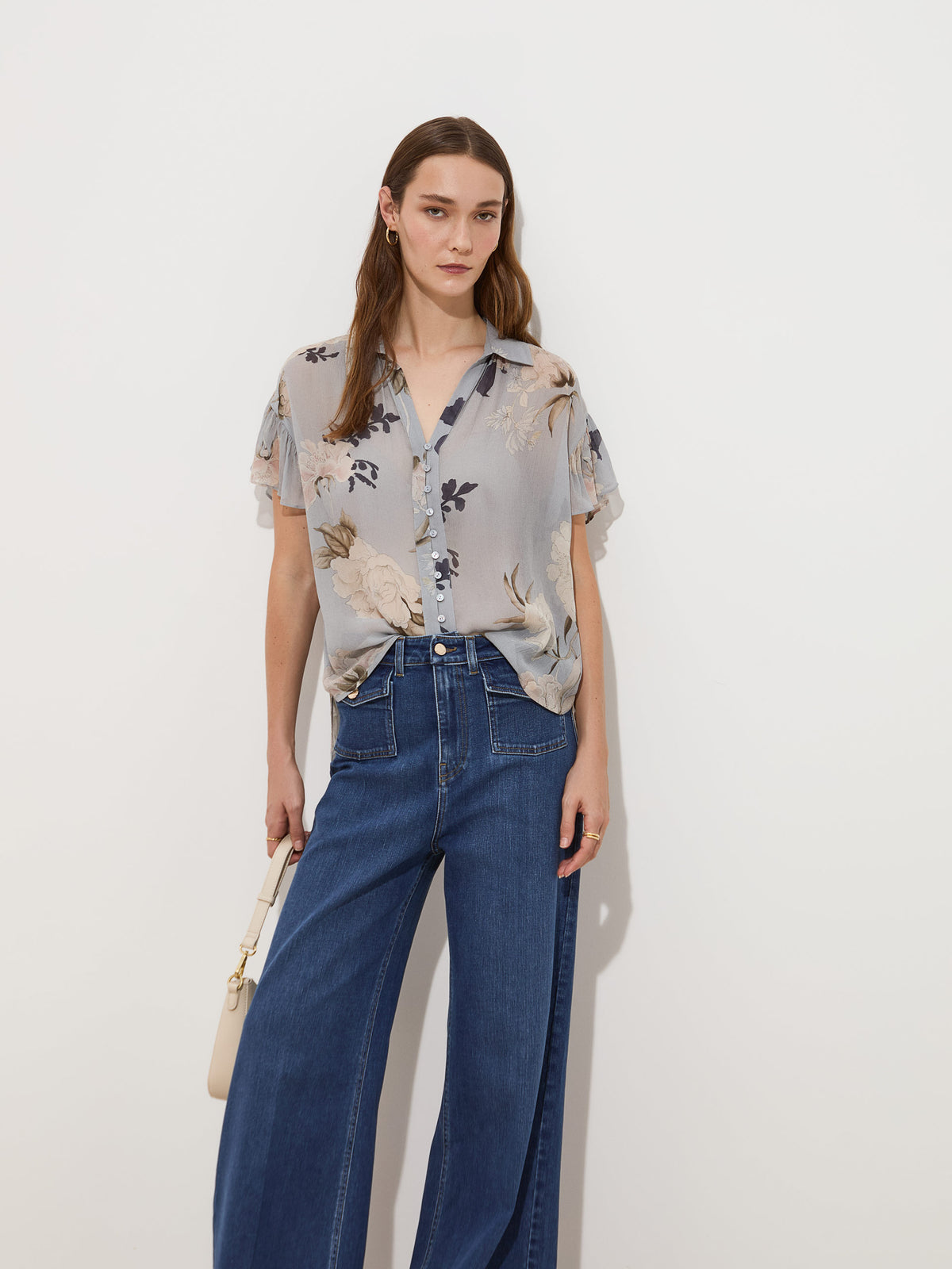 Blusa com estampado floral