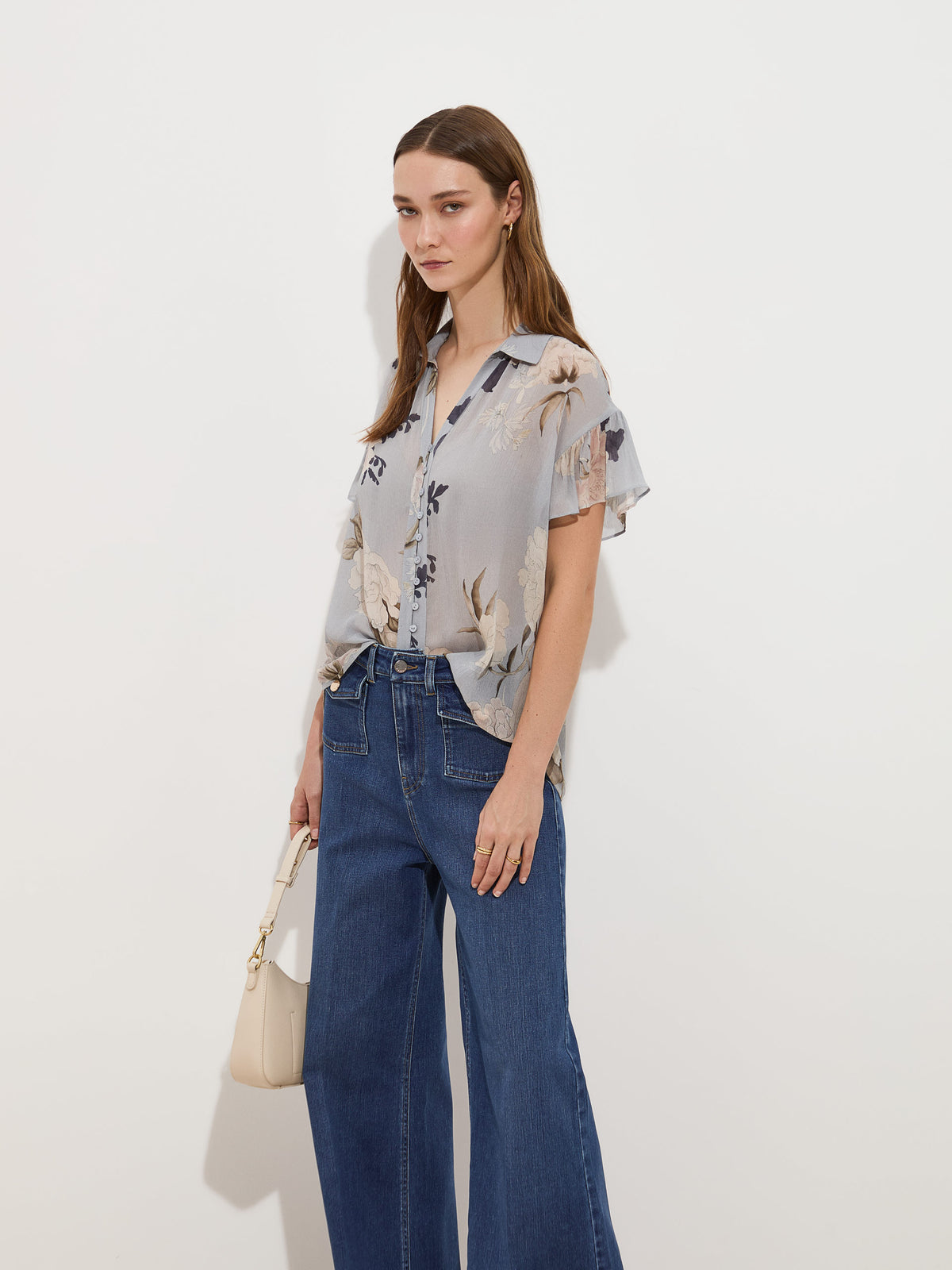 Blusa com estampado floral