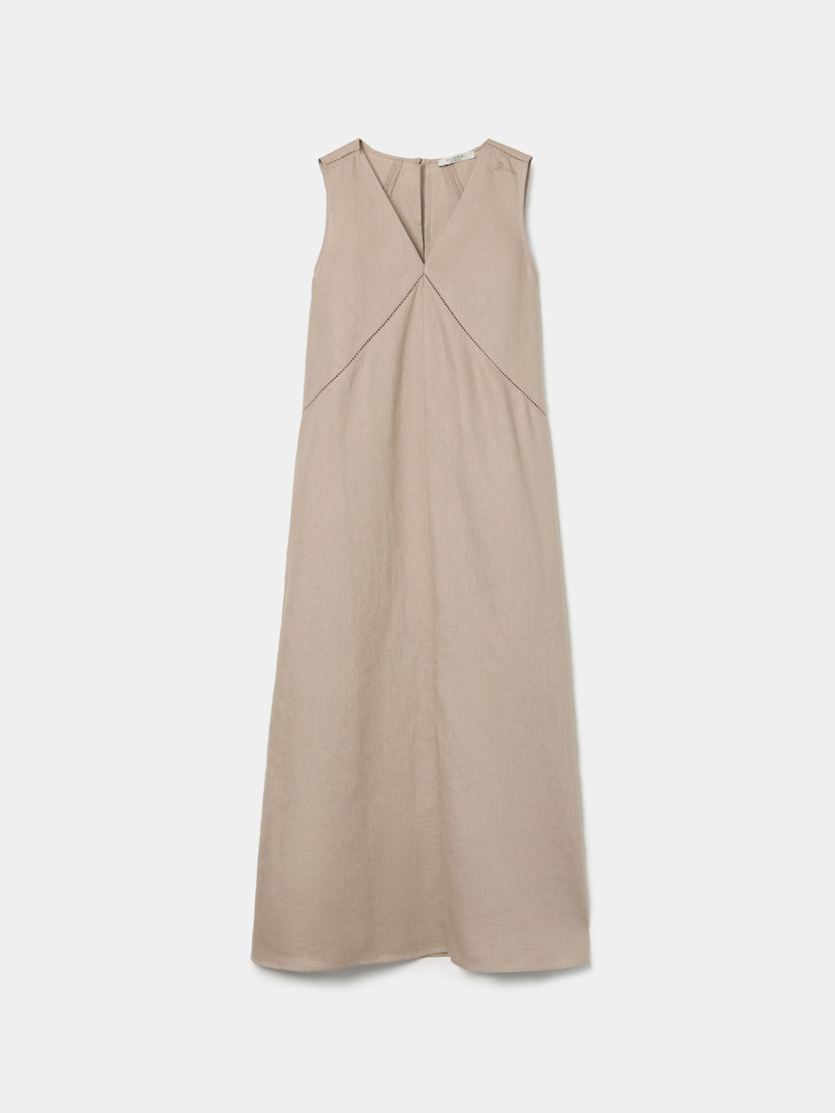 Vestido em linho sem mangas
