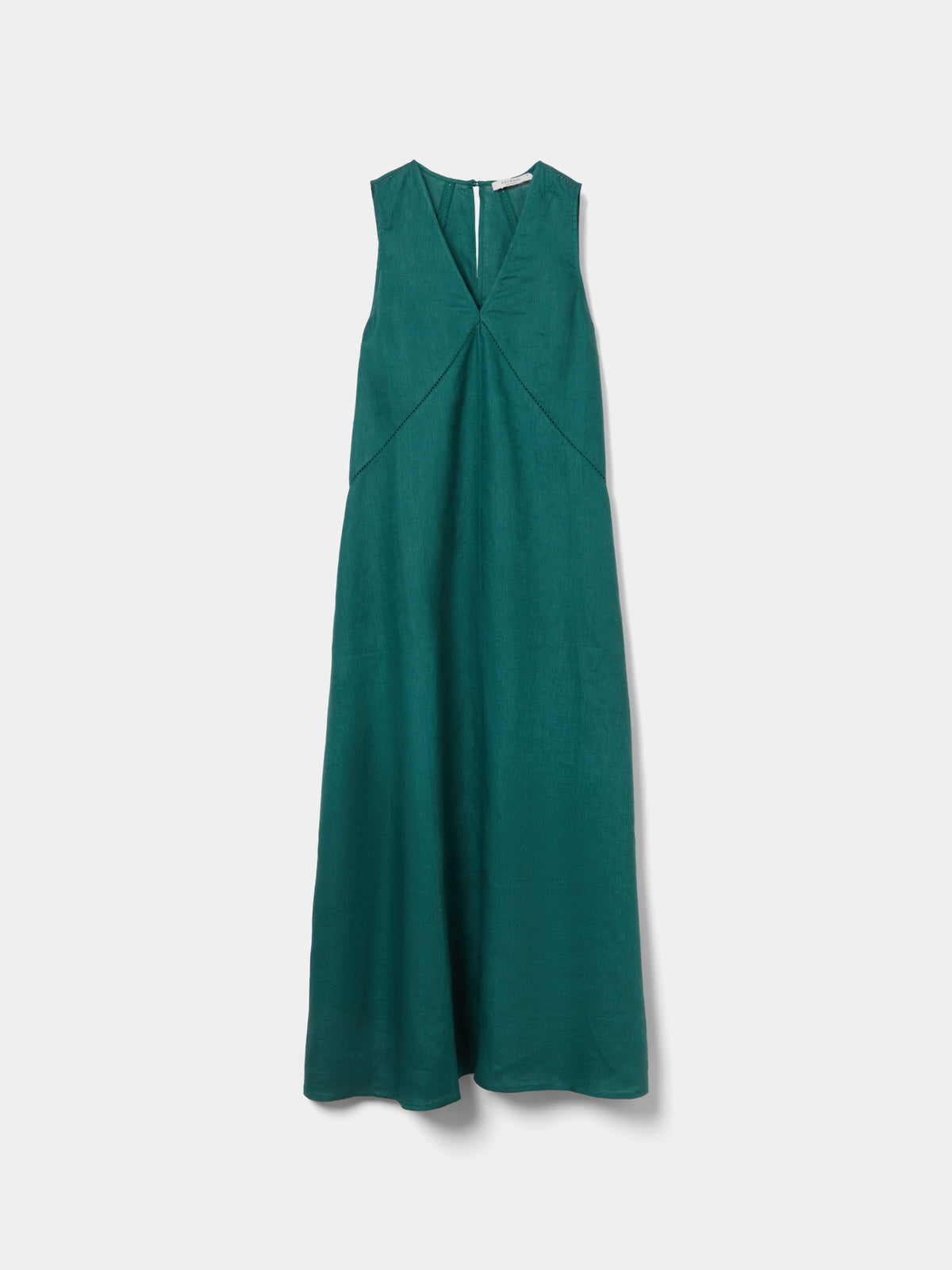 Vestido em linho sem mangas