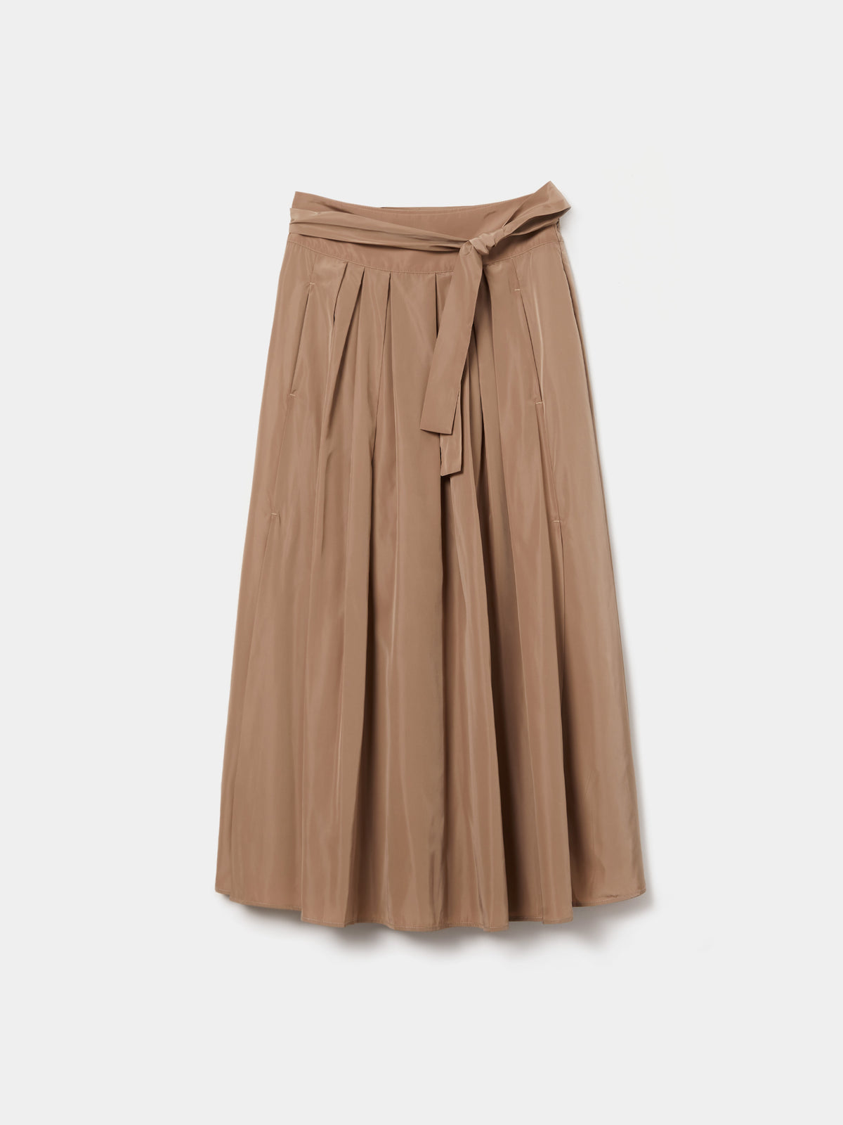 Saia rodada midi com pregas