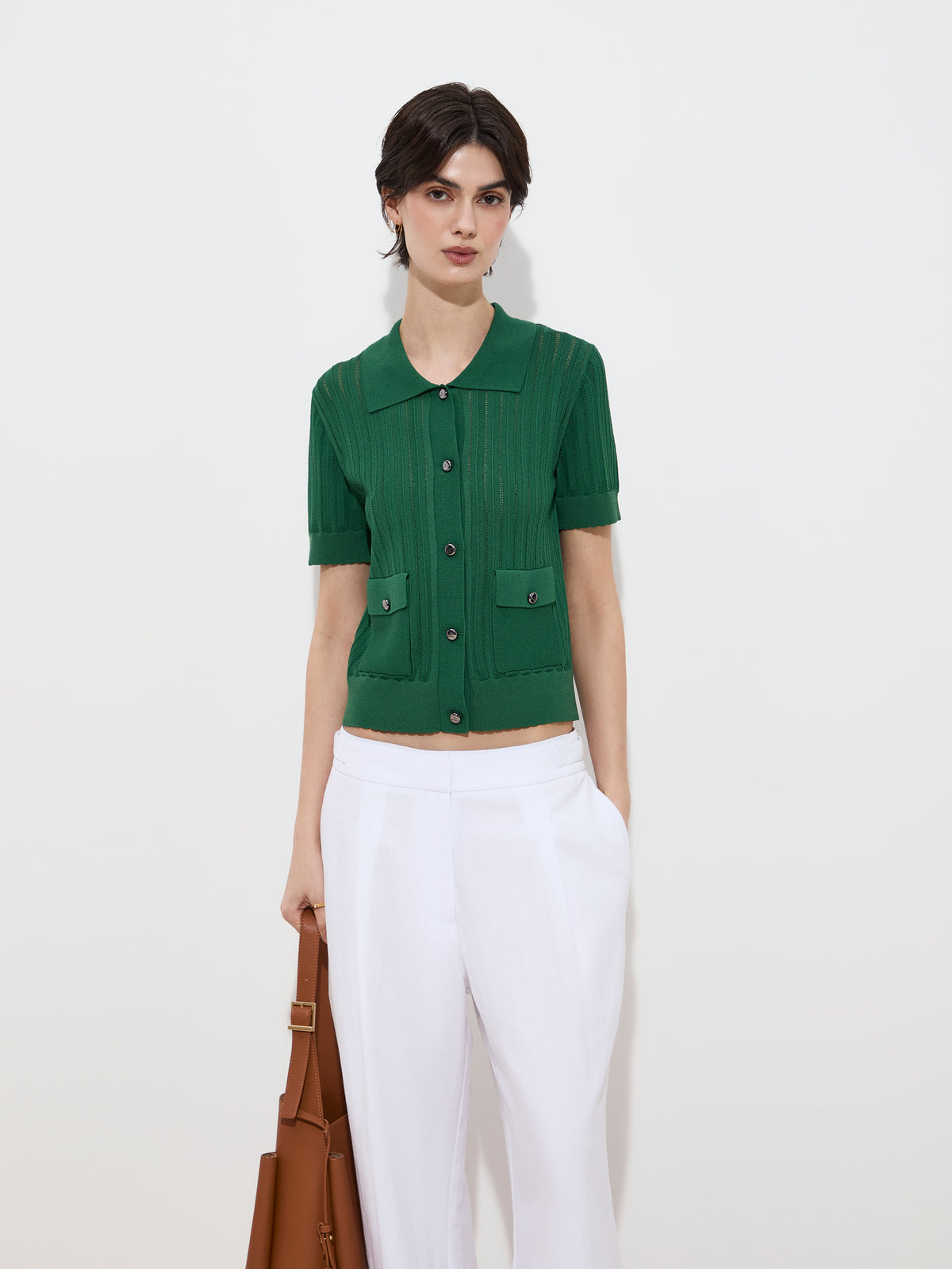 Casaco de malha curto