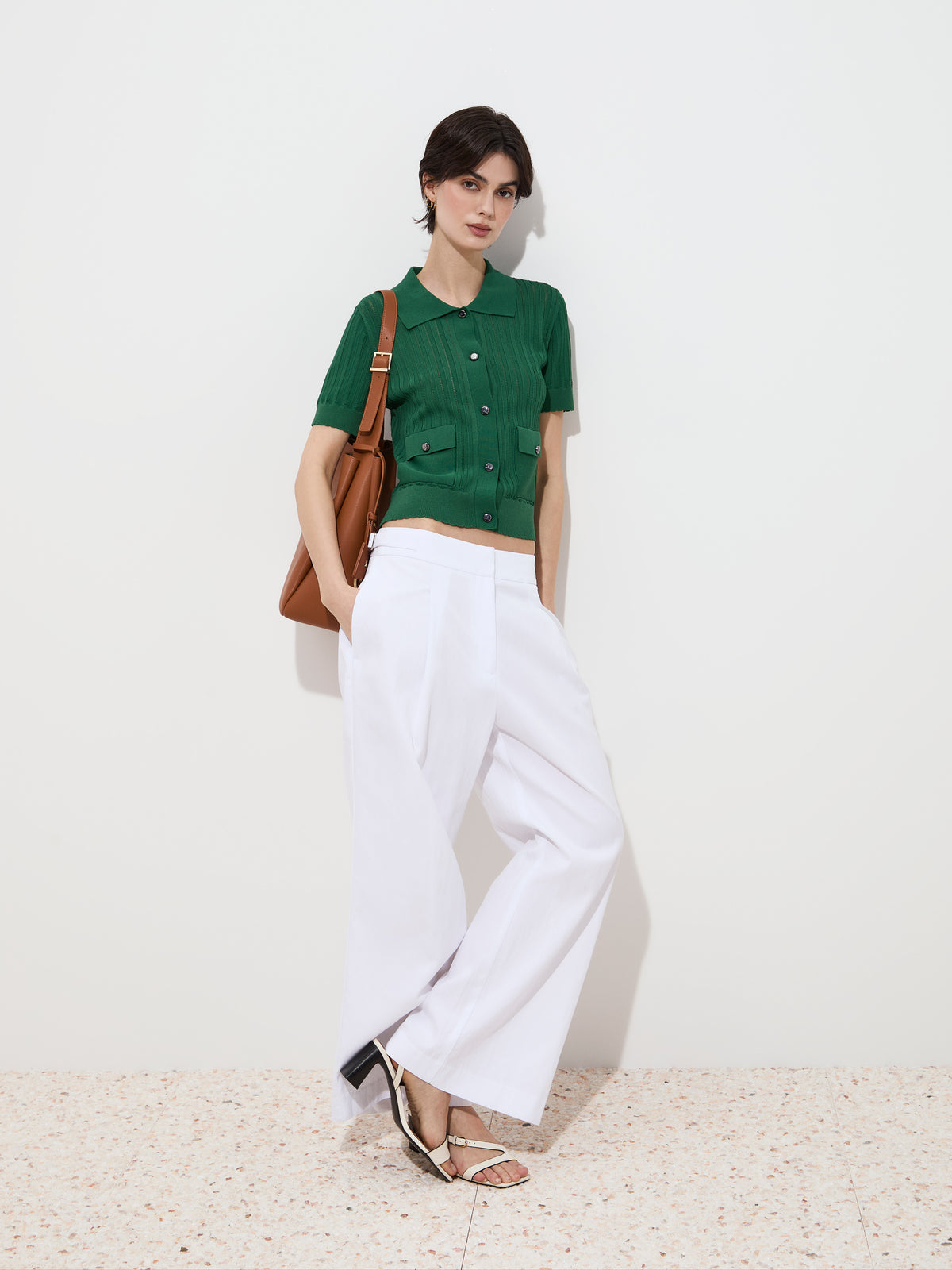 Casaco de malha curto