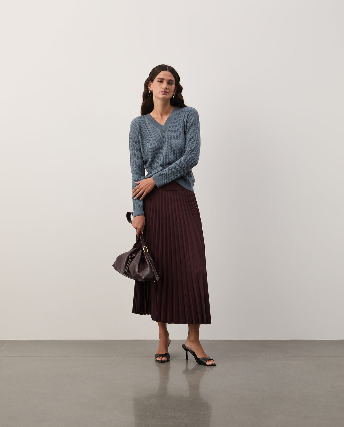 Camisola malha entrançada