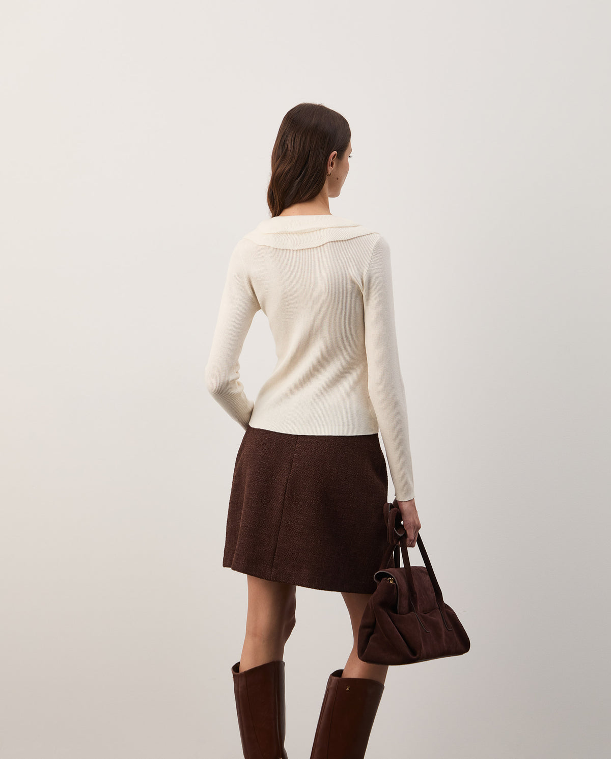 Camisola de malha com folhos