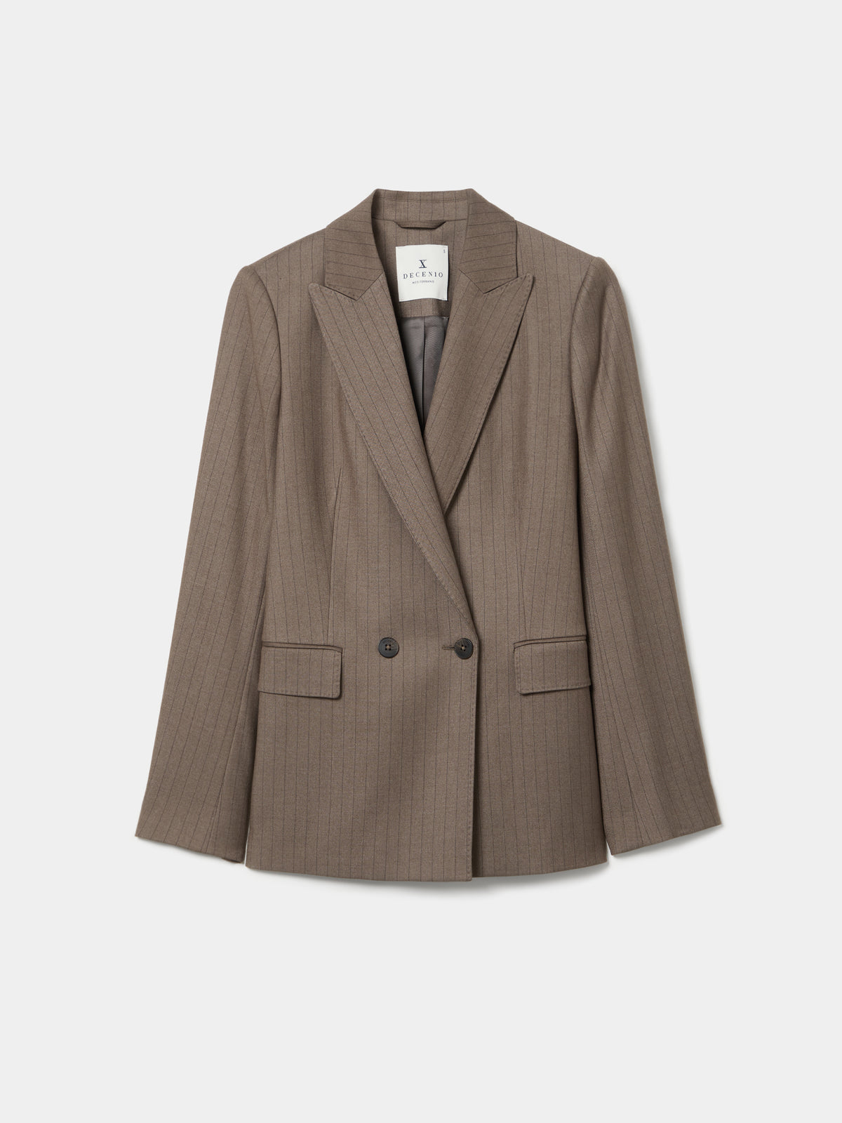 Blazer de trespasse às riscas