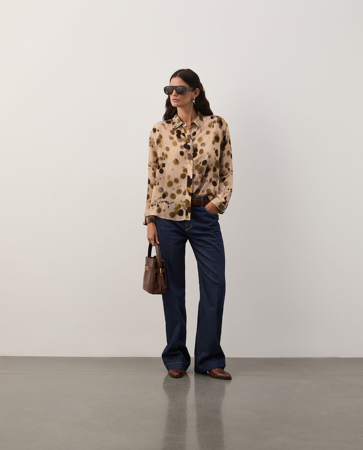 Blusa fluida estampada