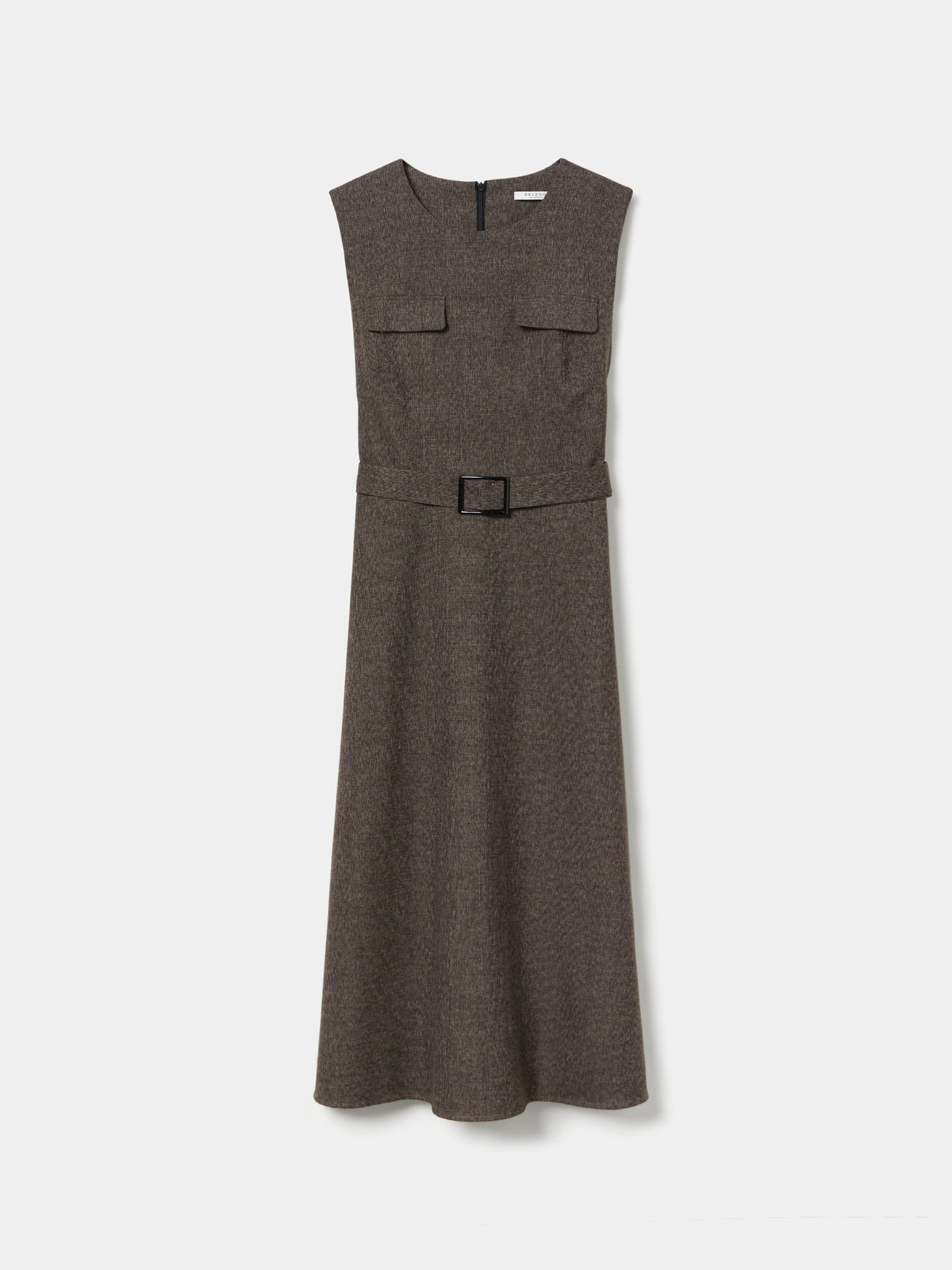 Vestido midi sem mangas