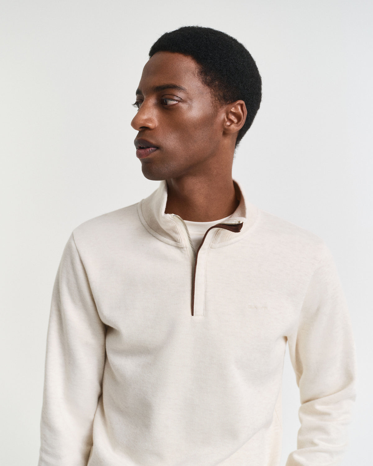 Sweatshirt com meio fecho Sacker Rib - GANT