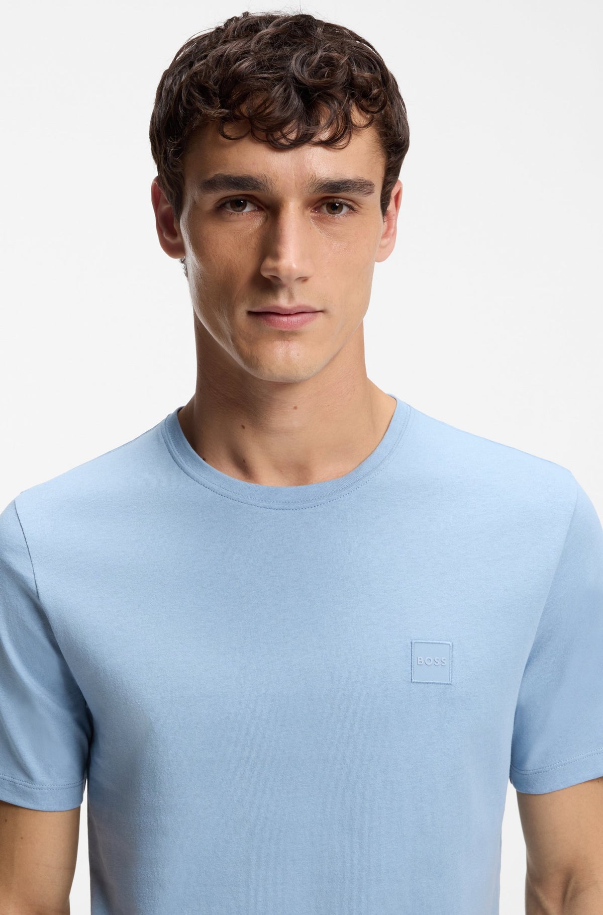 T-shirt em jersey de algodão com emblema com logótipo