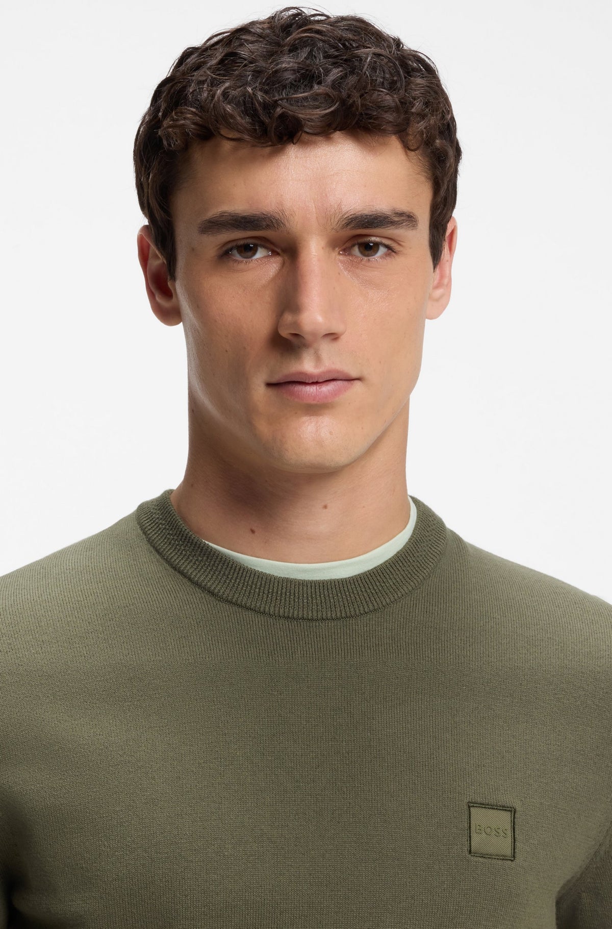 Camisola de mistura de algodão com aplicação de logótipo