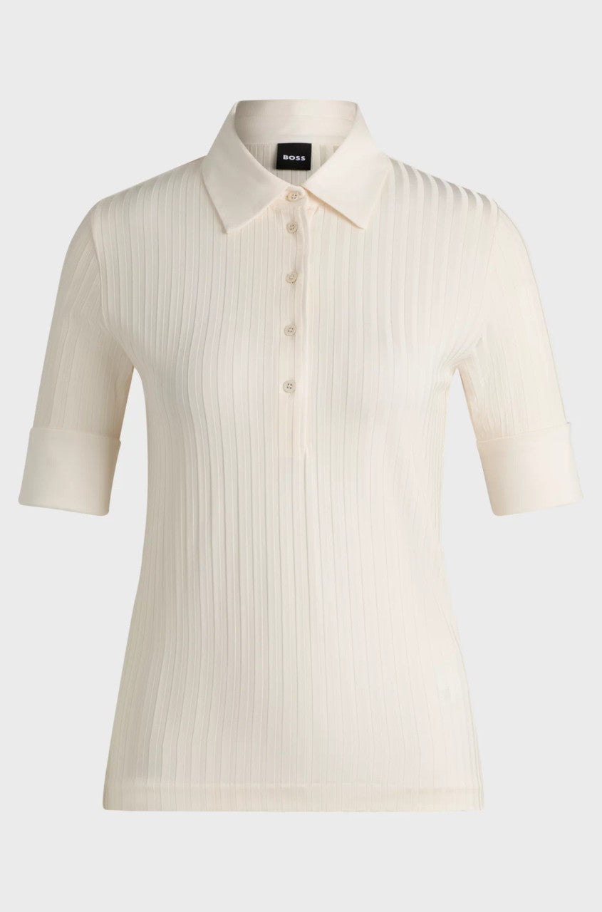 Polo em tecido texturizado