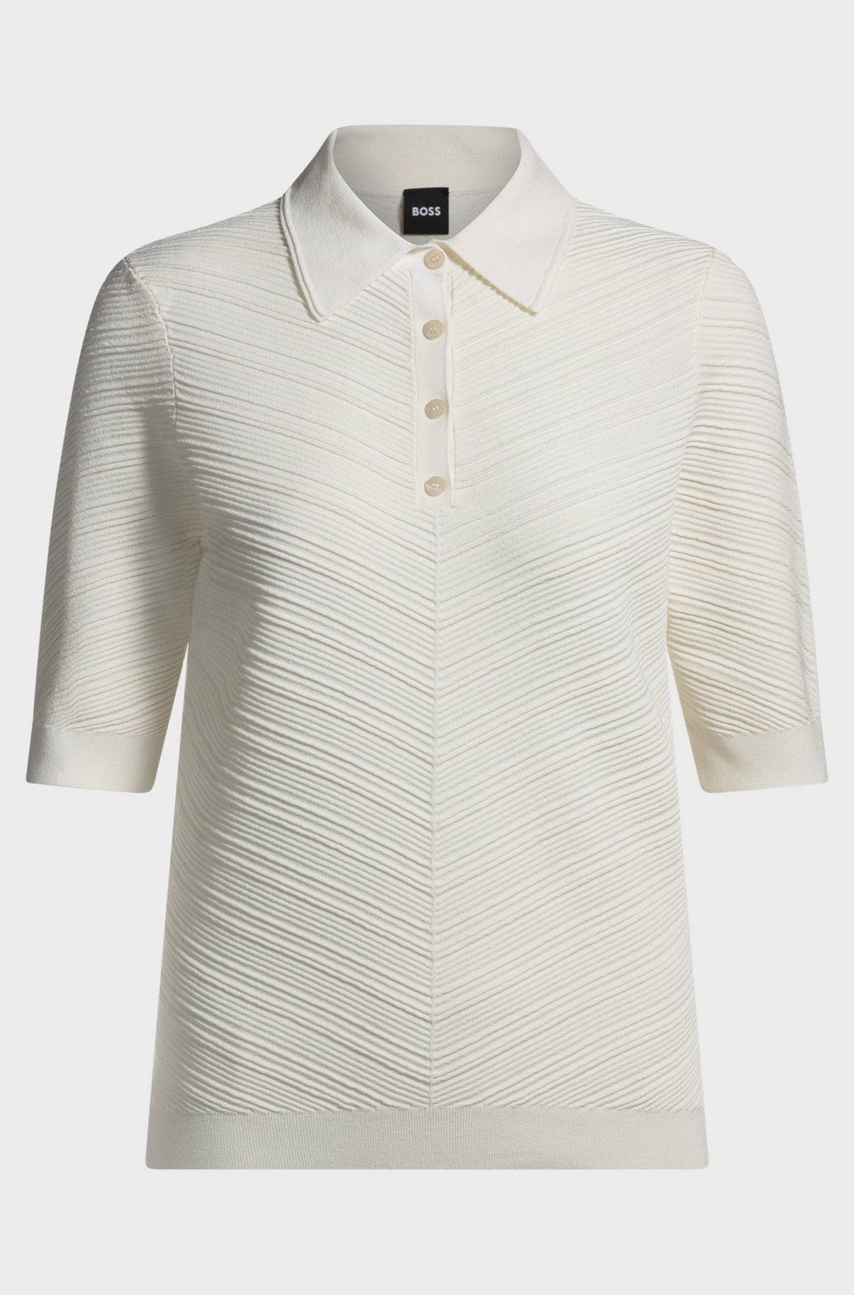 Camisola estruturada com colarinho polo