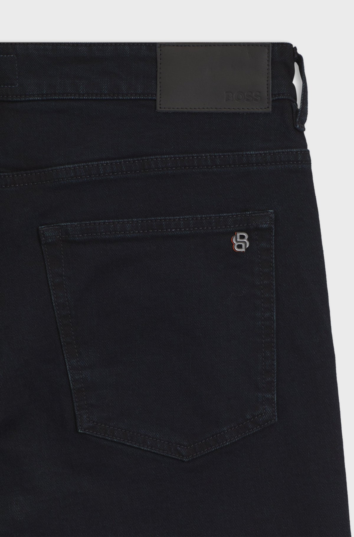 Calças de ganga slim-fit em ganga azul-escura com elasticidade confortável